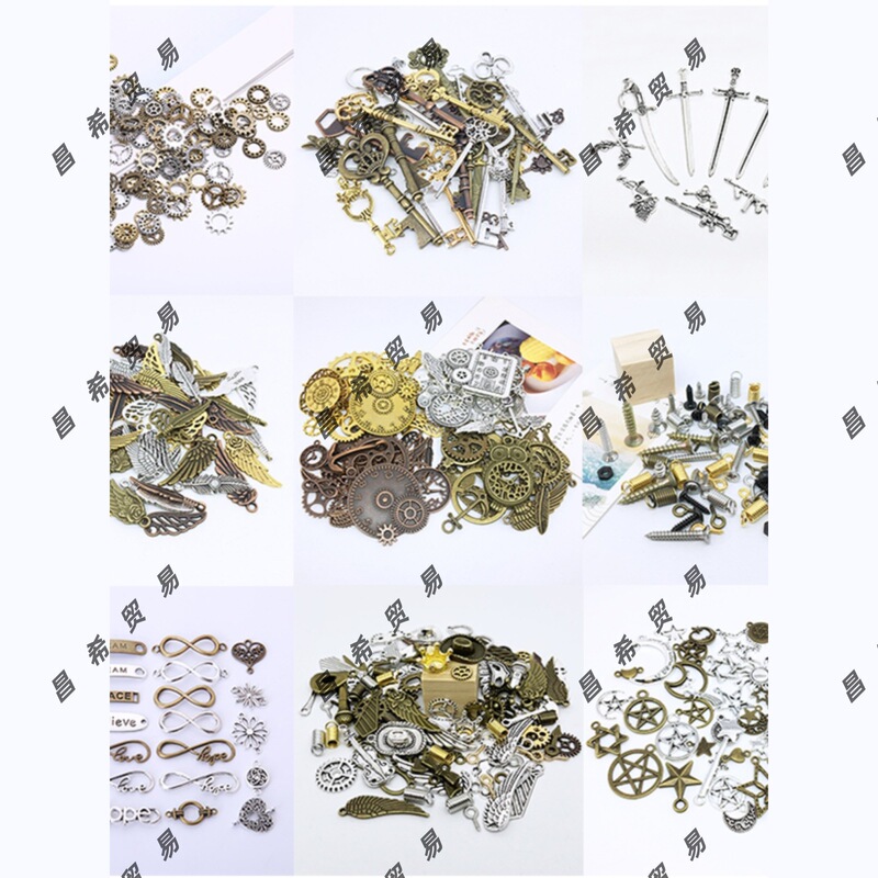 DIY Steampunk Parts Gear Baroque Pain Bag Jewelry Accessories Handmade Robot Necklace Material Pendant