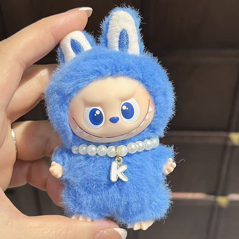 mini版labubu4代珍珠项链迷你拉布布挂件26个字母吊坠配件娃衣|undefined