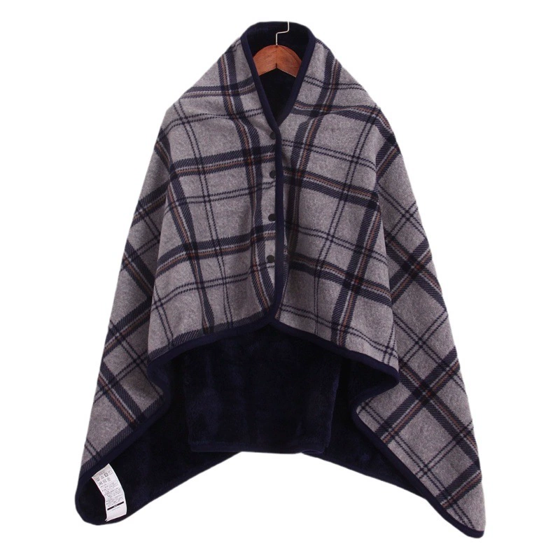 Amazon Многофункциональное шаль Клетчатое одеяло осенне-зимний офисный ворс Маленькое одеяло Теплый плащ для женщин