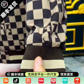 春秋款男士两面穿棒球领夹克外套时尚帅气百搭休闲青年潮流上衣