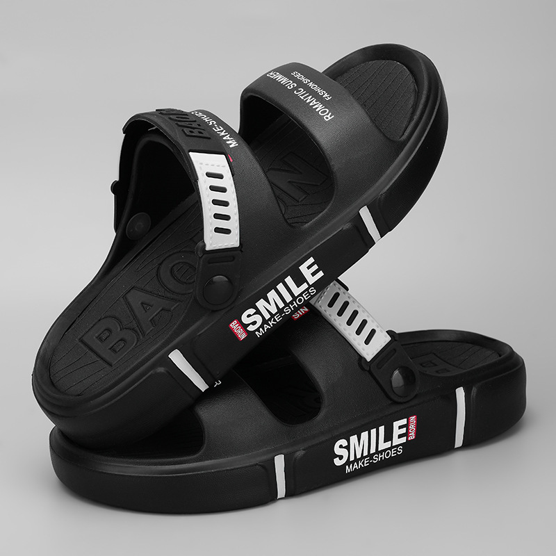 Zapatillas de tamaño grande transfronterizo para hombres de verano, zapatillas de playa huecas antideslizantes para conducir