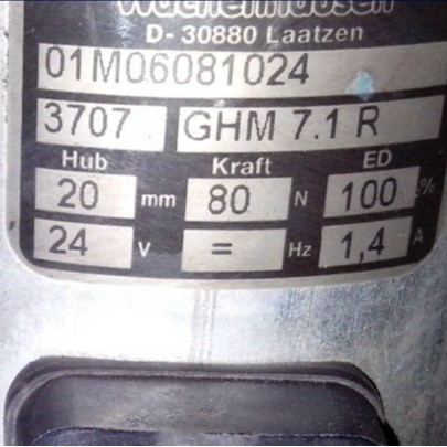 01M06081024     Wachenhausen     电机