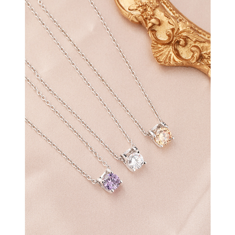 Collar de circón de diamante único cabeza de toro de plata de ley 925 para mujer, lujo ligero, cadena de clavícula de temperamento de nicho de alto nivel, regalo de San Valentín