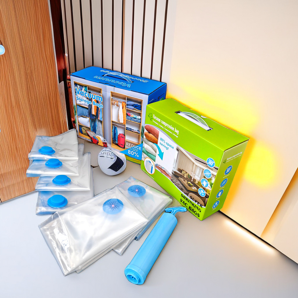 Bolsas de almacenamiento al vacío para edredones, tipo bolsa, antihongos y a prueba de humedad, cuidadosamente seleccionadas y en stock, bolsas de viaje al vacío, bolsas de compresión.
