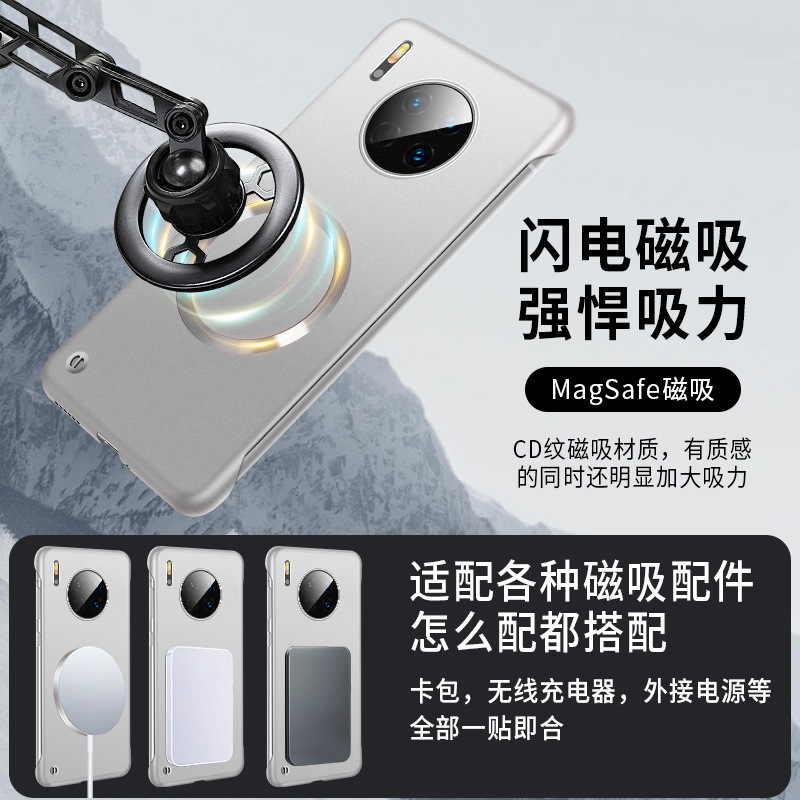 夏の放熱に適した Huawei Mate30 携帯電話ケース新しい Pro 超薄型磁気ハーフパック落下防止保護カバー男性用|undefined