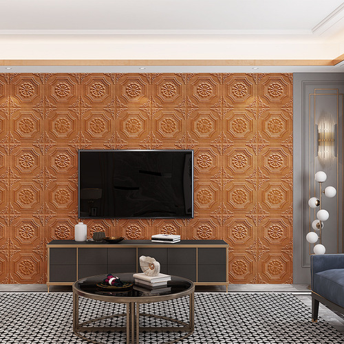 Waterproof and moisture-proof 3D three-dimensional self-adhesive wall sticker wallpaper living room bedroom TV background wall decoration sticker foam wallpaper