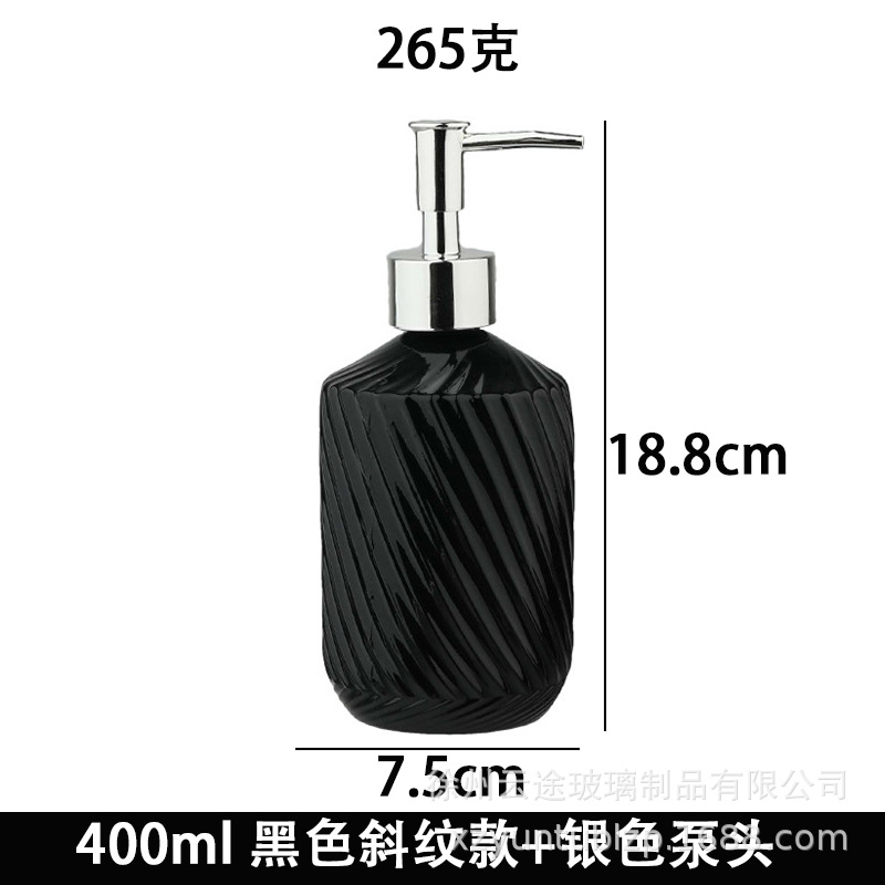 Dispensador de Jabón Líquido de Vidrio a Presión para Baño image 36