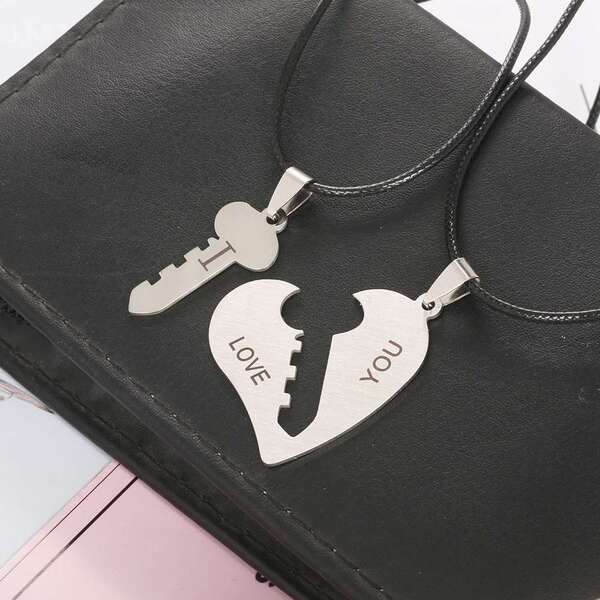 Pendant stainless steel heart shaped