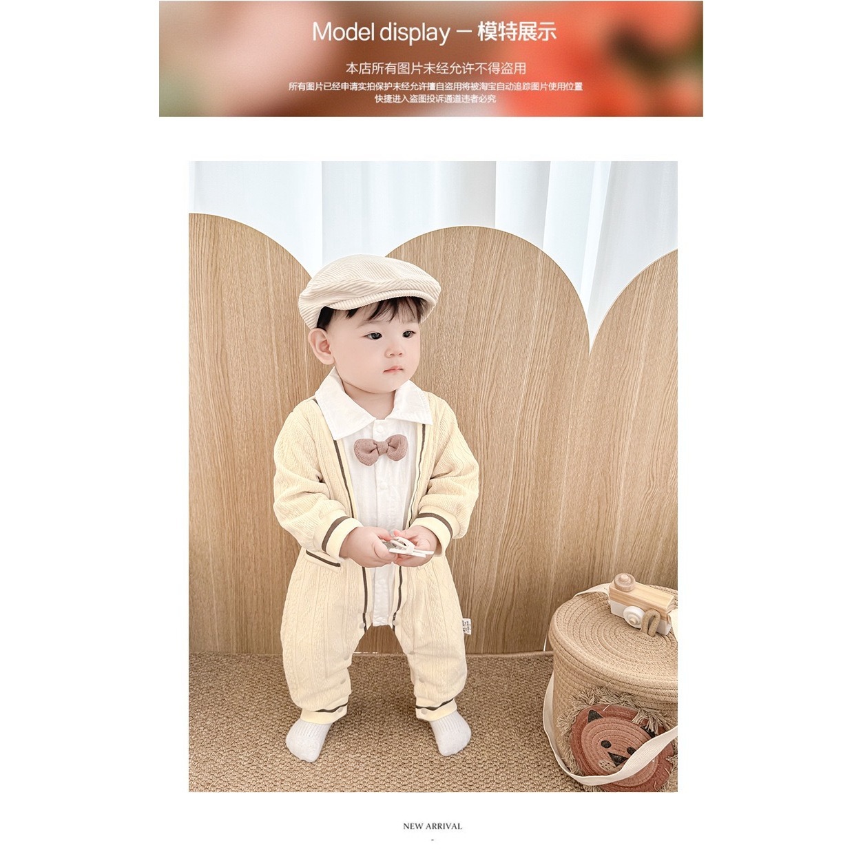 Primavera y otoño para bebés más ropa de una pieza de terciopelo para niños y bebés