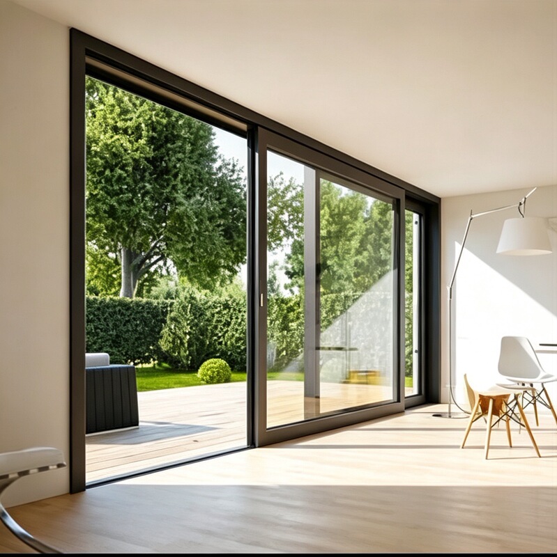 Heavy-Duty Sliding Glass Door for Balcony, Living Room, Villa Outdoor, Thermal Break Aluminum, High Track Partition Entrance Door Heavy-Duty Sliding Glass Door for Balcony, Living Room, Villa Outdoor, Thermal Break Aluminum, High Track Partition Entrance Door
