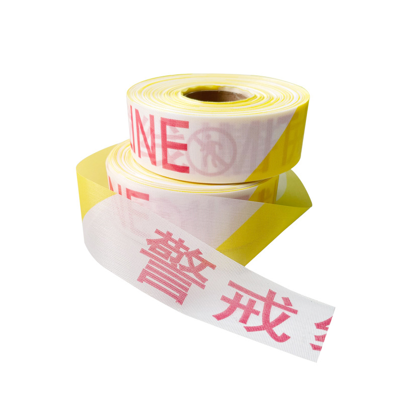 Bulk Oxford cloth roll yellow and white traffic safety isolation telescopic warning belt construction red and white warning line
