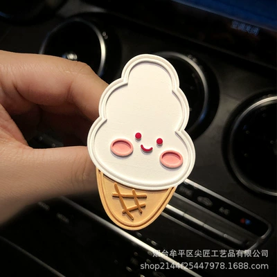 Ins Popular Car Air Freshener with Cute and Funny Expressions, Decorative Fragrance for Car Interior, Suitable for Women's Cars (Car Perfume Aromatherapy) - original-ice-cream