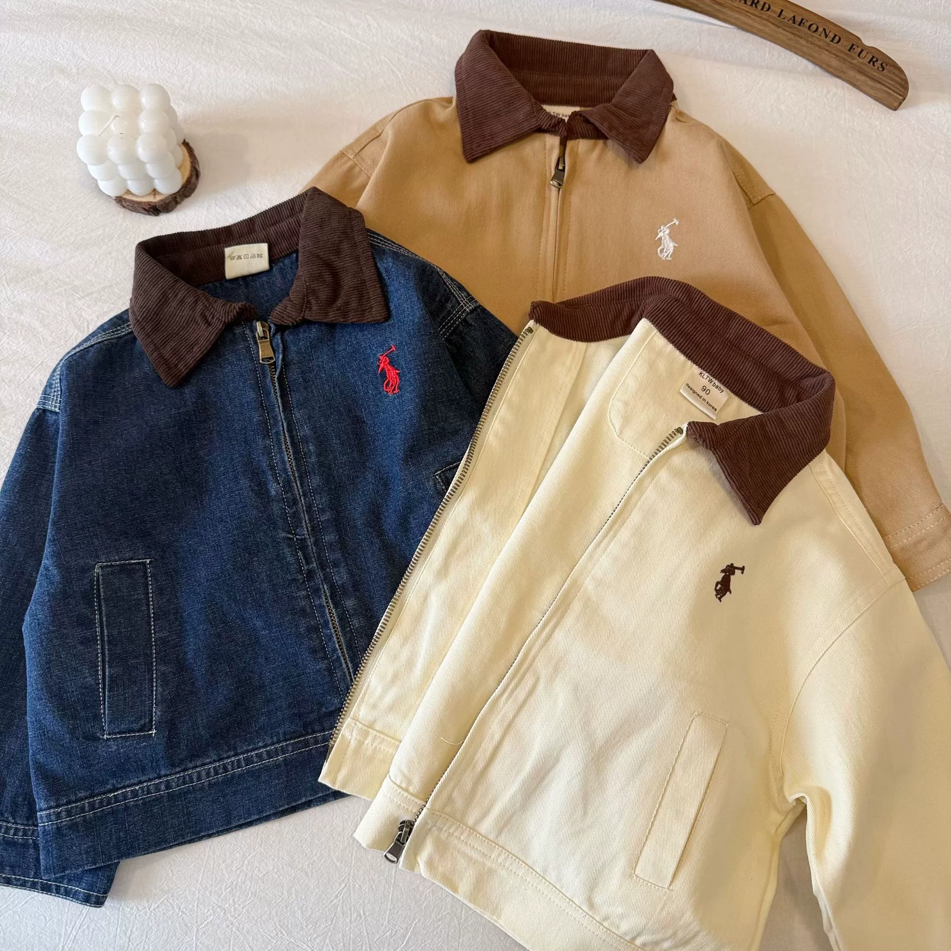 儿童牛仔外套2025秋季新款男女童休闲上衣宝宝夹克衫小童纯色外套