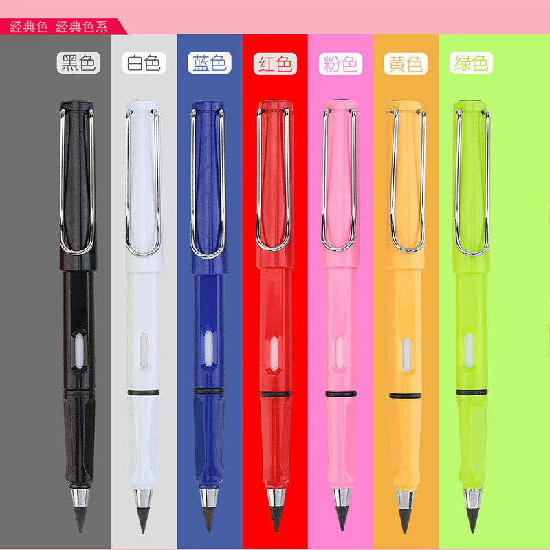 [Customizado] Tecnología negra no necesita afilar lápiz rojo de red sin afilar lápiz eterno estudiantes de postura correcta