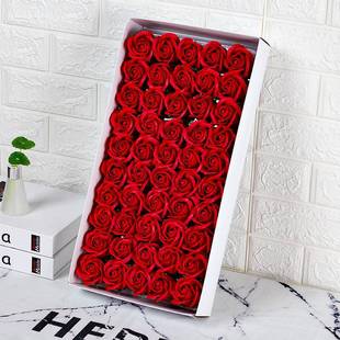 Tanabata Valentine's Day three-layer simulation soap rose flower head soap flower head wholesale flower shop making bouquet di wholesale