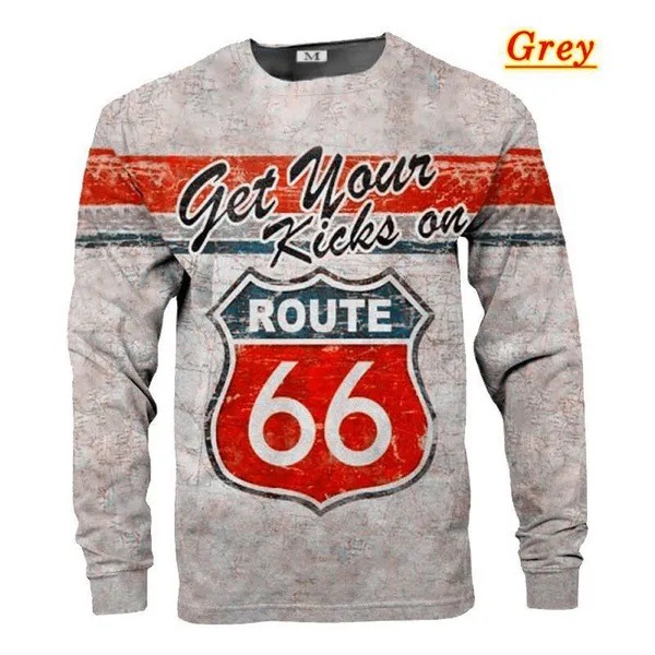 High Street serie 66 impresión digital 3D ventas directas de fábrica hombres y mujeres con el mismo estilo casual suelto suéter de cuello redondo de manga larga