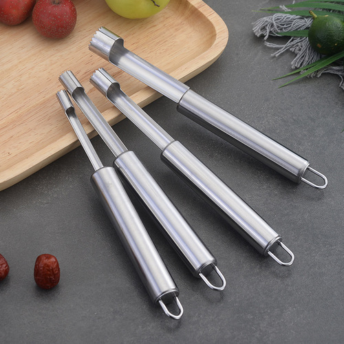 Home Kitchen Stainless Steel Fruit Core Remover Jujube Apple Core and Pit Remover Seedless Meat Fruit Separation Tool
