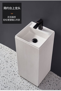 立柱盆立柱式洗脸盆洗手池艺术立式一体小洗手台落地式台盆洗手盆-阿里巴巴