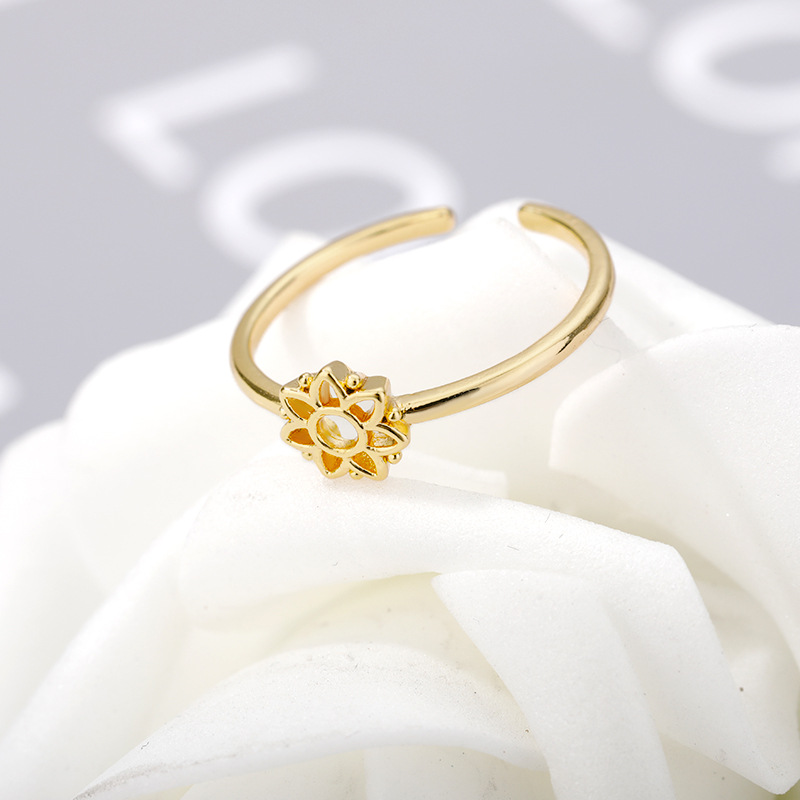 simple hollow flower opening adjustable ring flower stamen ring