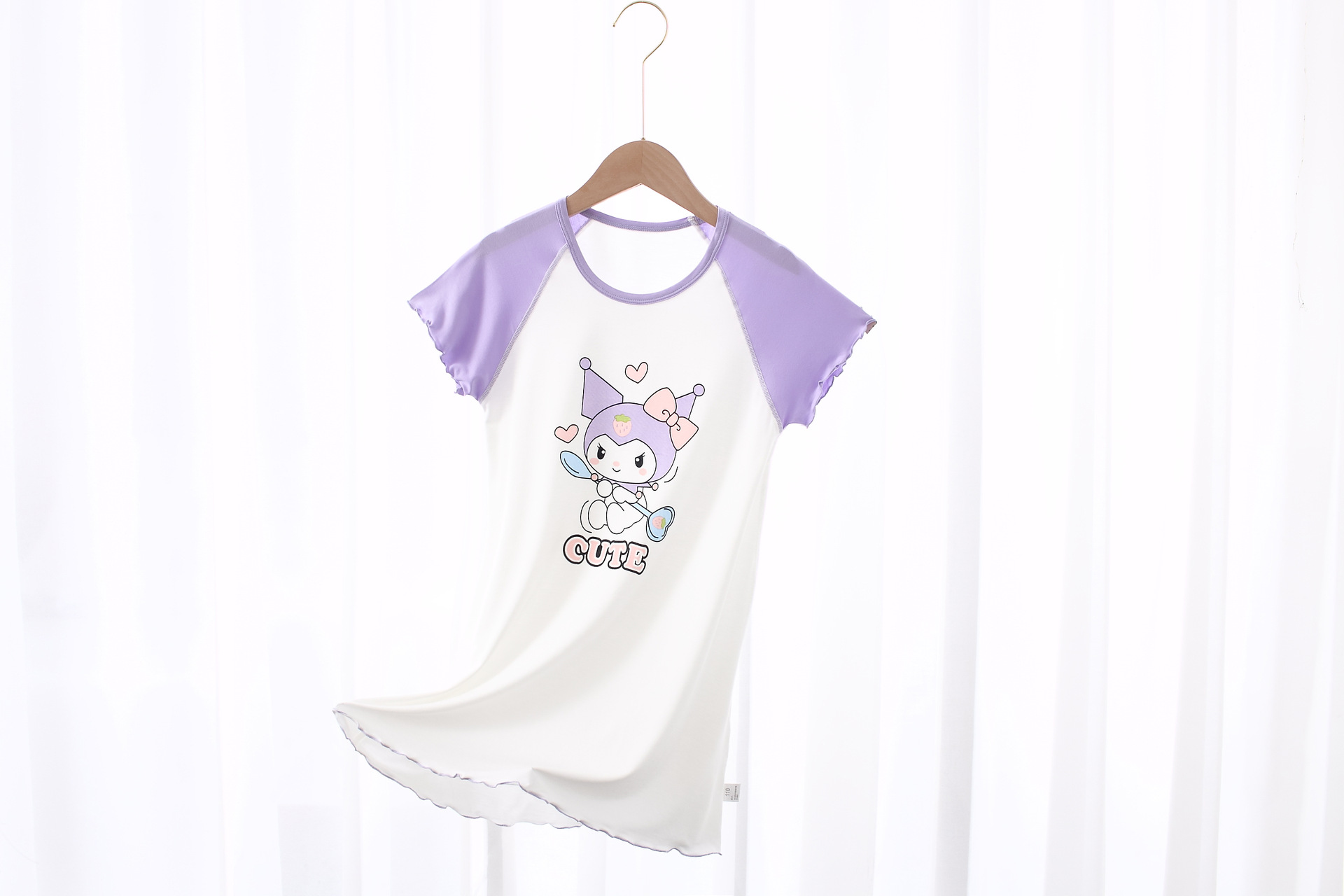 보라색 컬러 블록 편지 만화