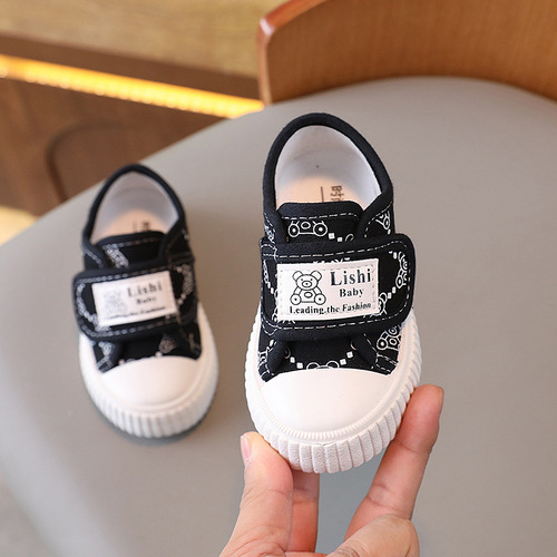 Children's canvas shoes, spring and autumn boys' canvas shoes, baby boys' shoes, soft sole toddler shoes, girls' sports shoes, breathable