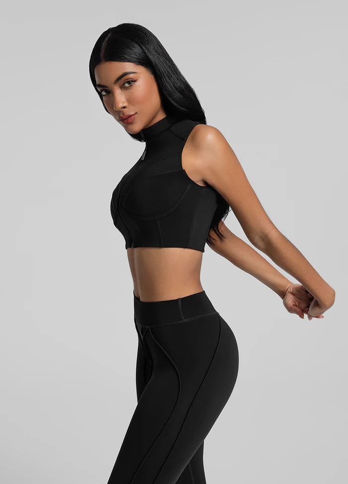 Zippered Sports Bra With Removable Breast Pads, Breathable And Supportive, Suitable For Fitness, Running, And Yoga._desvips.com