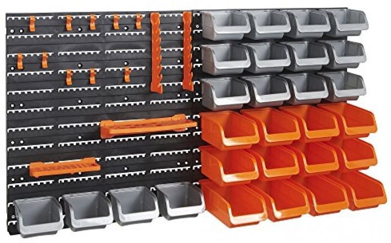 Panel organizador colgante multifuncional con 45 accesorios, almacenamiento doméstico