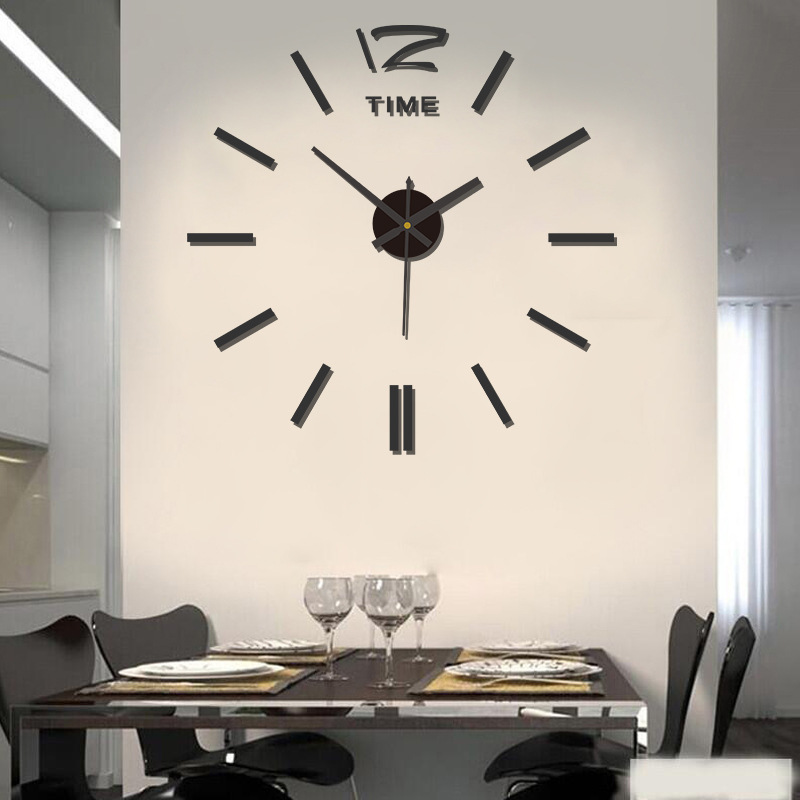 Reloj de pared DIY europeo para hogar, reloj silencioso para dormitorio, diseño creativo personalizado con acrílico luminoso