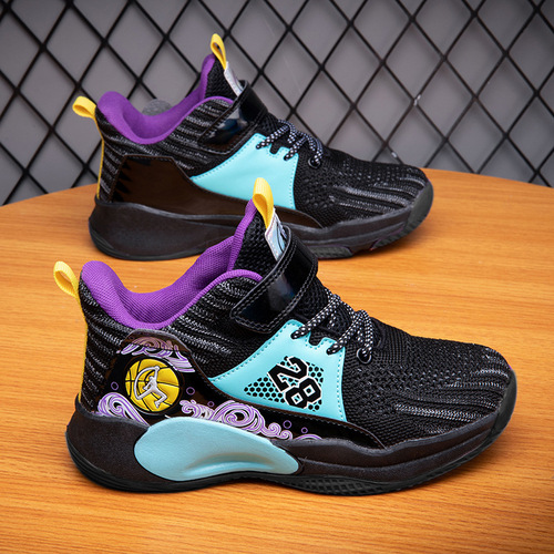 Children's shoes, boys' running shoes, new summer mesh shoes, breathable non-slip children's basketball shoes, student casual sports shoes