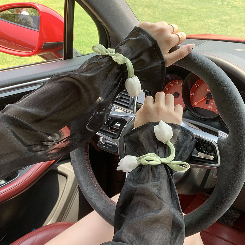 Sleeve de hielo protector solar suelta y transpirable verano conducir super inmortal arco manga de trompeta de tulipanas sleeve de hielo manga