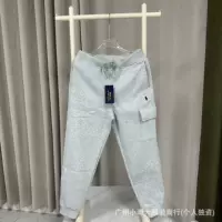 Эксклюзивные трансграничные спортивные штаны RL Ralph Lauren с карманами-карго и вышивкой, модные мужские джоггеры, длинные брюки из чистого хлопка на флисовой подкладке с вышивкой