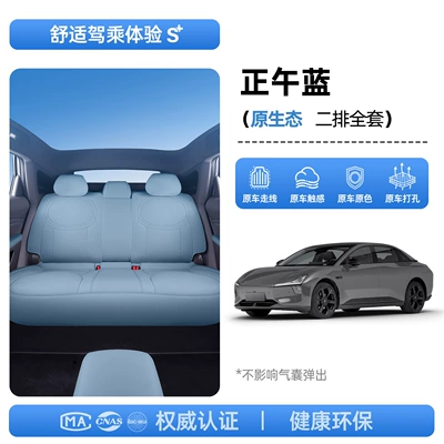 Seat cushion, seat cover: All Seasons, Car Interior Decoration Accessories - upgraded-invisible-model-xpeng-m03-noon-blue-complete-set-of-second-row-xpeng-m03-26-models