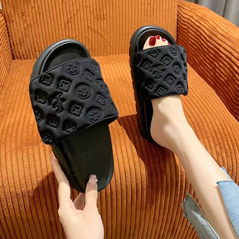 Women's European And American Style Printed Platform Sandals Velcro Summer Wear Popular Online Style Shoes_voghion.com