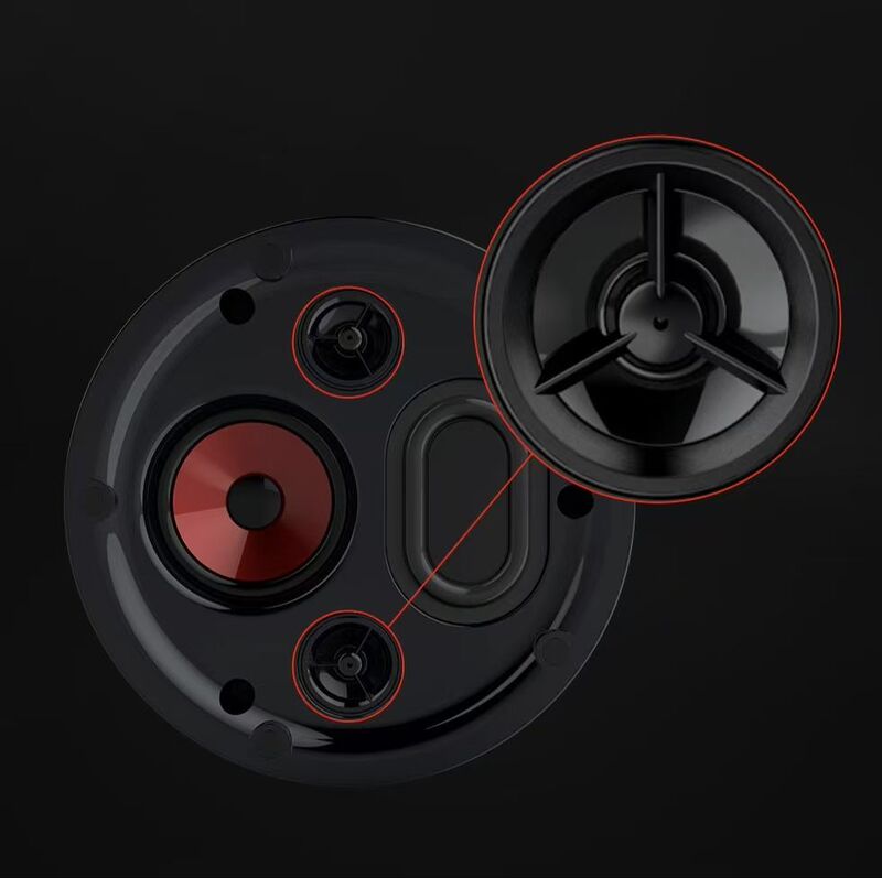 Whole-house smart music system with multi-room zone control, ceiling-mounted speakers, and a Bluetooth amplifier unit Whole-house smart music system with multi-room zone control, ceiling-mounted speakers, and a Bluetooth amplifier unit
