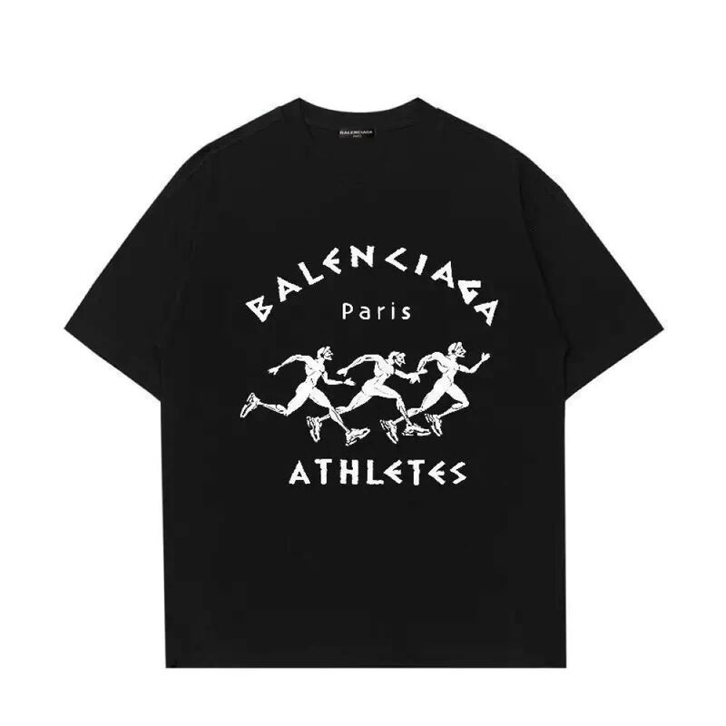 Retro Classic Basic All-match Marathon Running Short-sleeved T-shirt Men's and Women's Loose Short-sleeved T-shirt Round Neck Trend