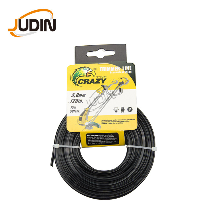 五角星型打草绳 黑色 Nylon Trimmer Line 五边形割草线