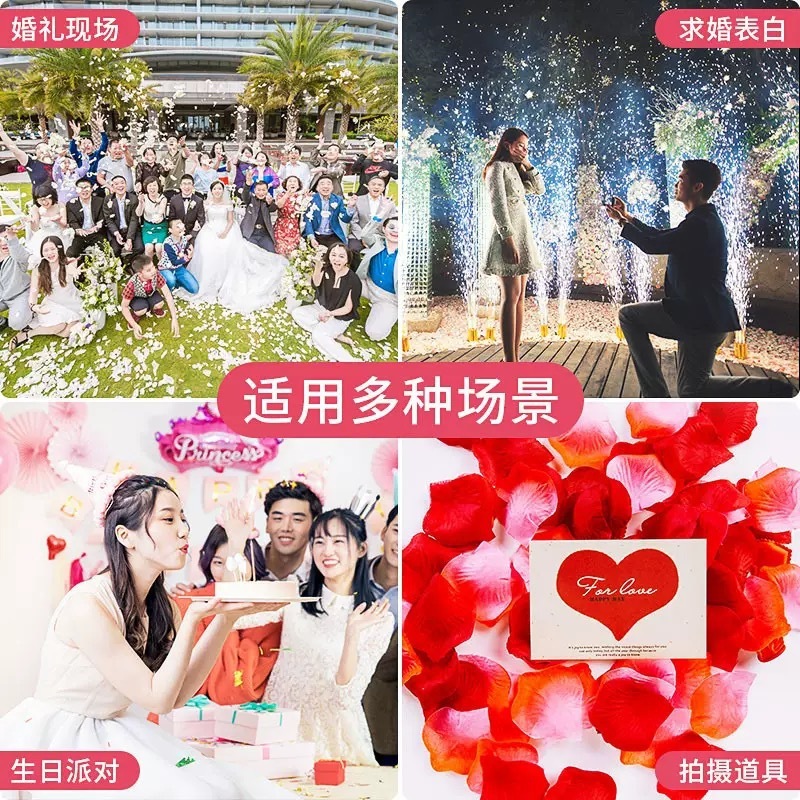 花びらの結婚式の結婚部屋にバラの花びらの結婚祝い用品のロマンチックな雰囲気をシミュレーションします。|undefined