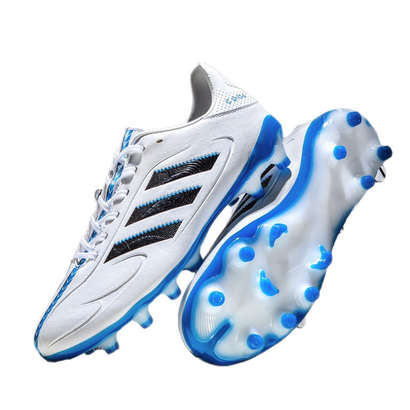 2025 zapatos de fútbol nuevos colores resistentes al desgaste hombres y mujeres clavos de hierba transfronterizos fábrica juvenil venta directa de un cabello