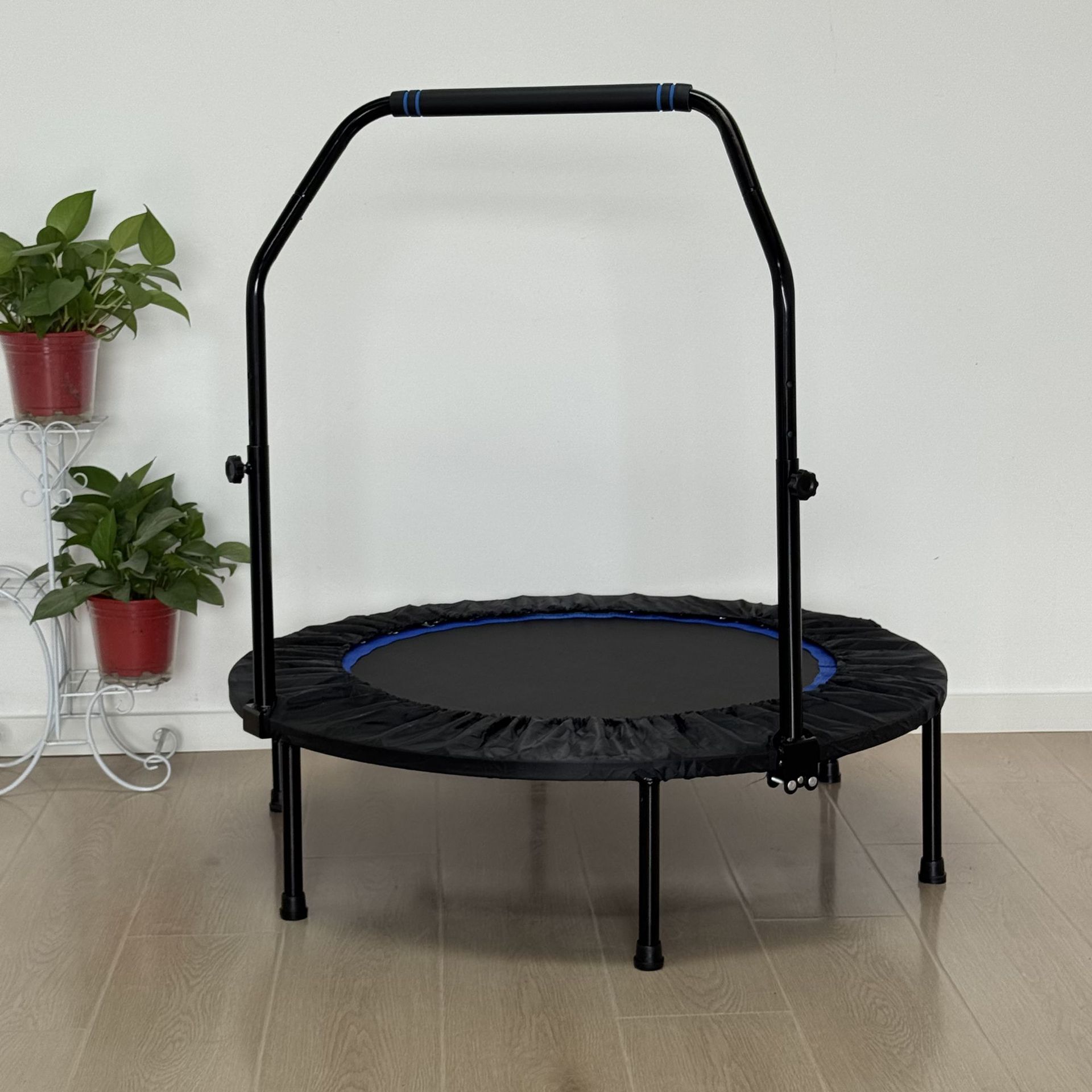 Trampoline Household Indoor Children's Trampoline Adult Fitness with Handrails Foldable Spring Trampoline Cross-Border Trampoline