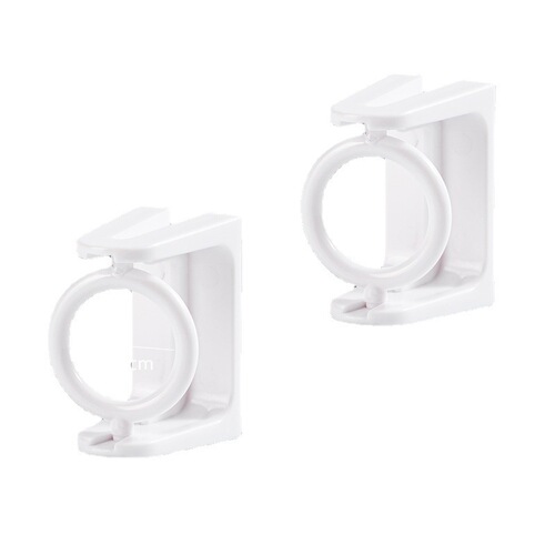 Rotatable round hook, transparent curtain rod hook, stay rod fixed bracket, punch-free shower curtain rod support and hanging rod ring
