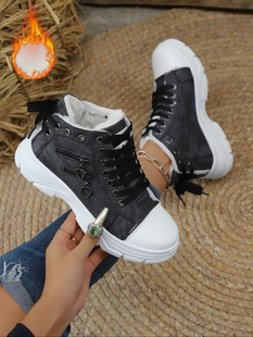 D 15105 Canvas High-Top Sneakers �����ߎ�ŮЬ