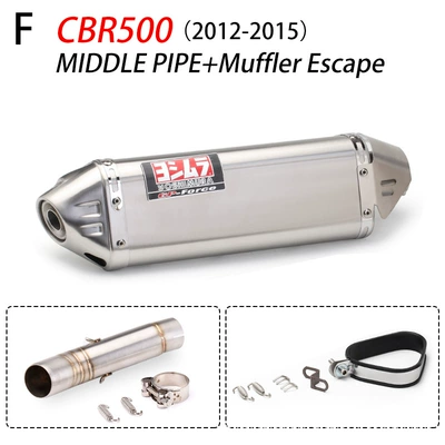Cbr500 500X Series Exhaust Pipe: Motorcycle exhaust pipe - cbr500-12-15-middle-section-yoshimura-triangle-full-titanium-color