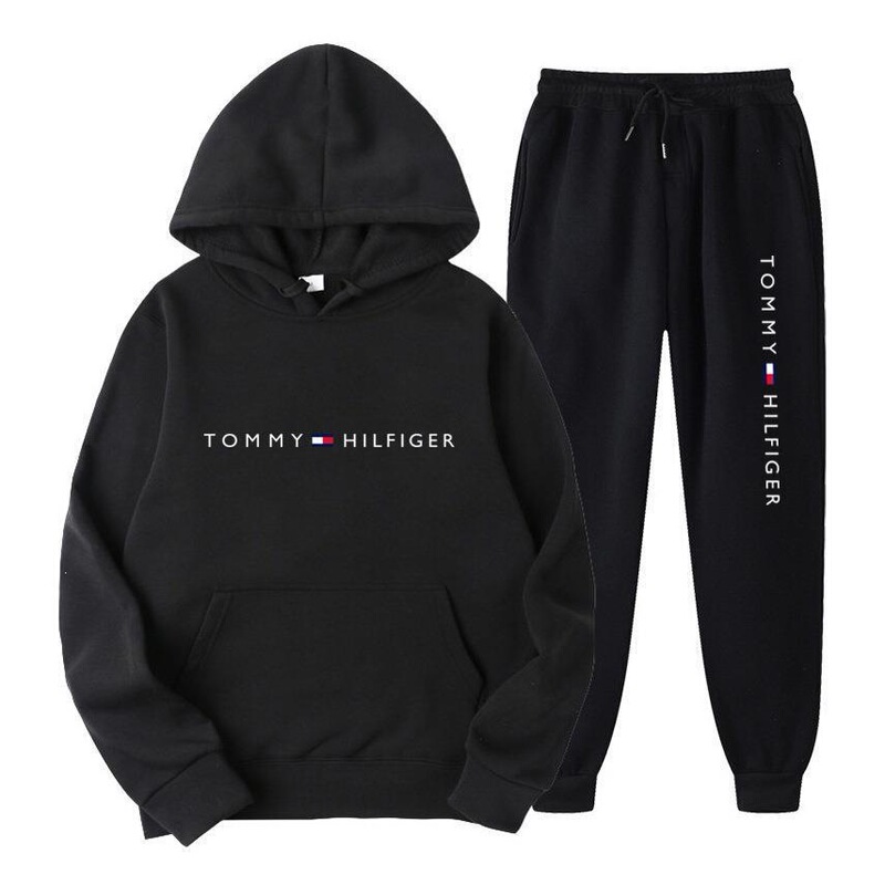 New Tommy Spring and Autumn Casual Men's Hoodie Set, Fashionable Foreign Trade Fleece Casual Printed Sweatshirt Trend New Tommy Spring and Autumn Casual Men's Hoodie Set, Fashionable Foreign Trade Fleece Casual Printed Sweatshirt Trend