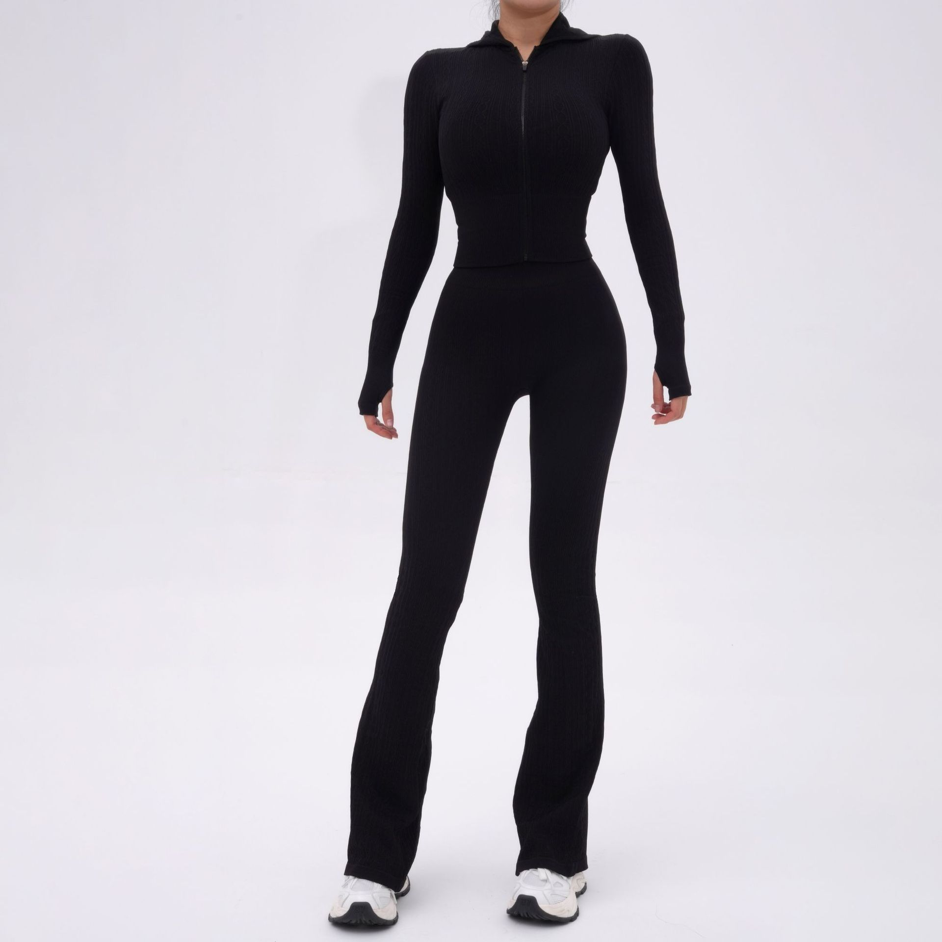Cross-border nuevo ajuste de ropa de yoga adelgazante, moda femenina de elevación de cadera abdominal, ejercicio al aire libre, ejercicio de fitness yoga