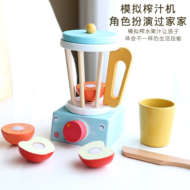 Juguetes de madera para niños en casa, juguetes de cocina de madera para niños y niñas, regalos de cumpleaños para bebés. image 9