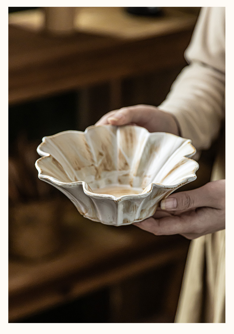 Ciotola di loto in ceramica ciotola creativa per insalata_voghion.com