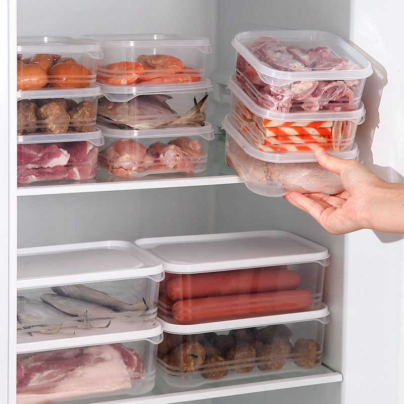 Refrigerator frozen meat box storage box food grade food classification grid ice cream without skewers flavored sealing and fresh frozen box 4