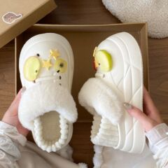 【可拆卸】ins清爽星星苹果舒适棉拖秋冬季女士居家外穿保暖棉鞋
