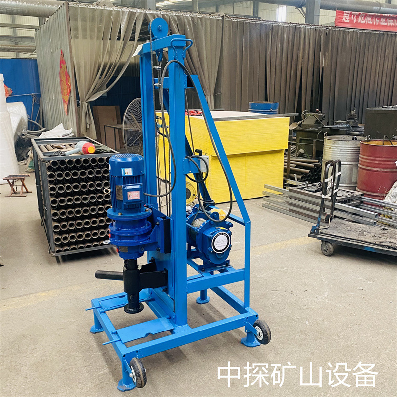 100米电动伸缩式打井机 大口径民用灌溉钻井机 220V家用打井神器