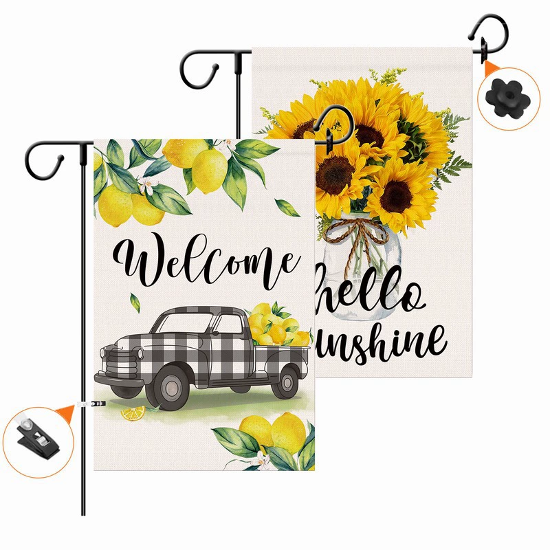 Специальное предложение 1 комплект 2 шт. 2 пары нескользящих заглушки + ветрозащитный зажим-летняя гирлянда Садовый флаг садовый флагшток